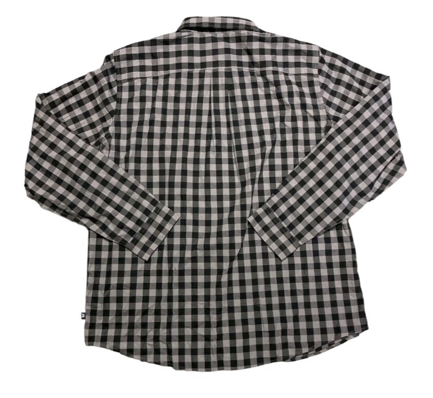 GAP Men’s Long Sleeve Button Up Woven Shirt (Willow Plaid, XL)