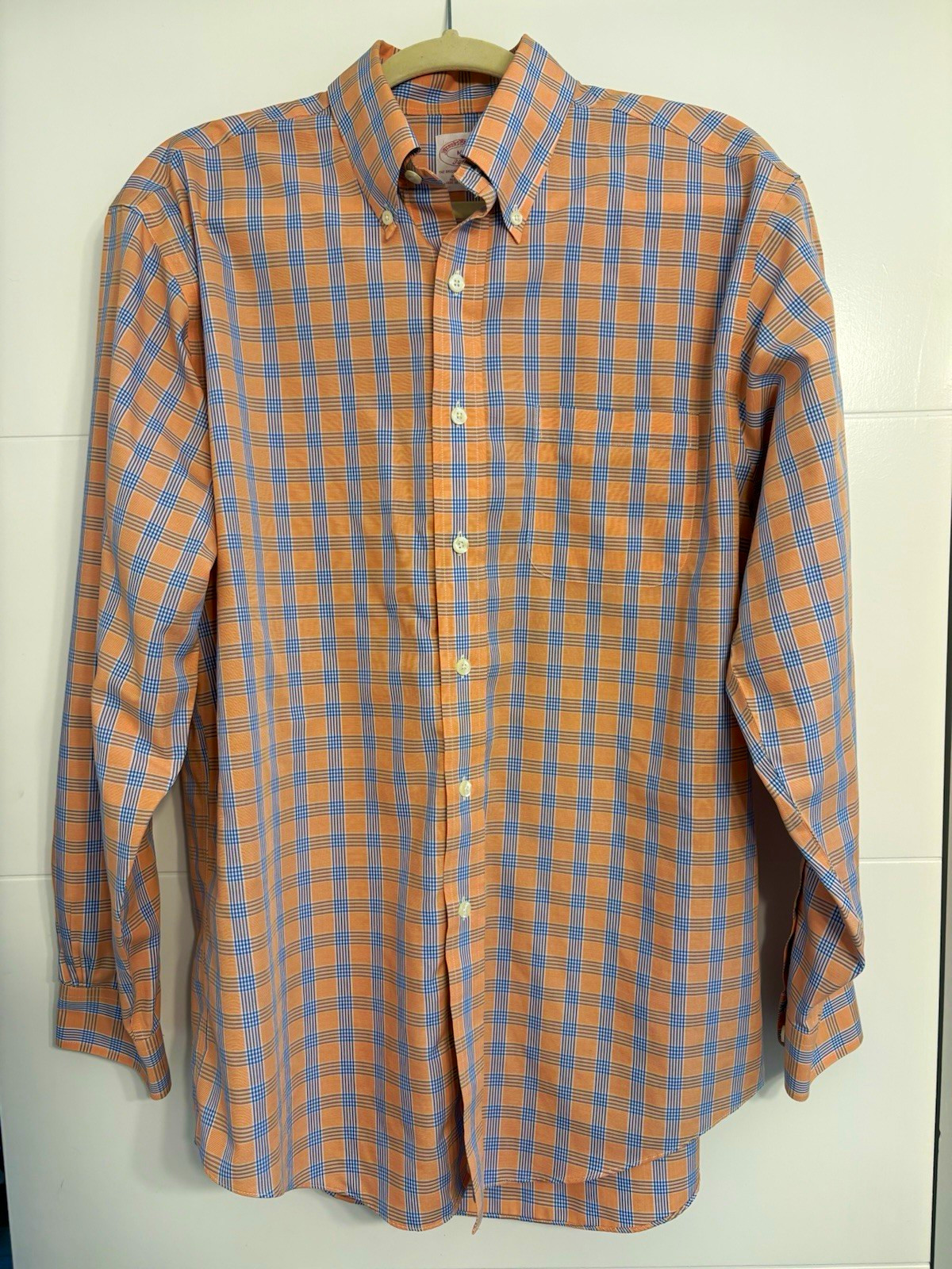 Brooks Brothers 346 Non-Iron Plaid Button-Down Shirt Men’s M Long Sleeve