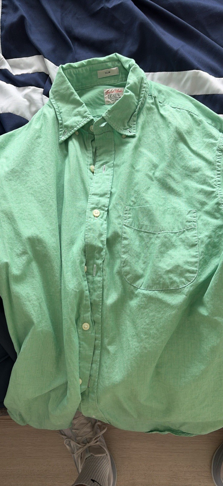 Pink J.CREW Men’s Slim Fit Button-Up Shirt Size medium