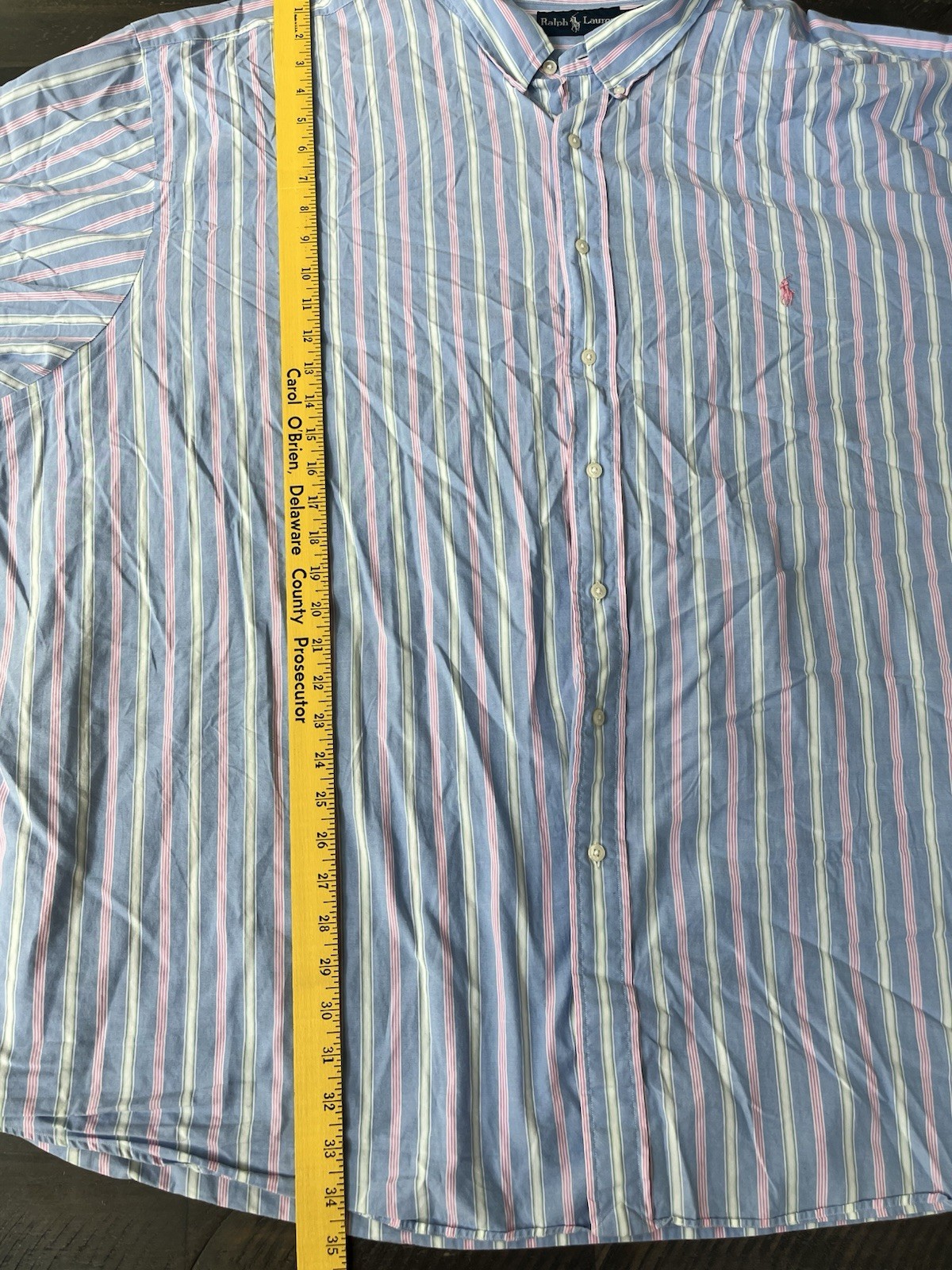 Polo Ralph Lauren Shirt Men’s 6X Big Pastel Striped Button Down Long Sleeve