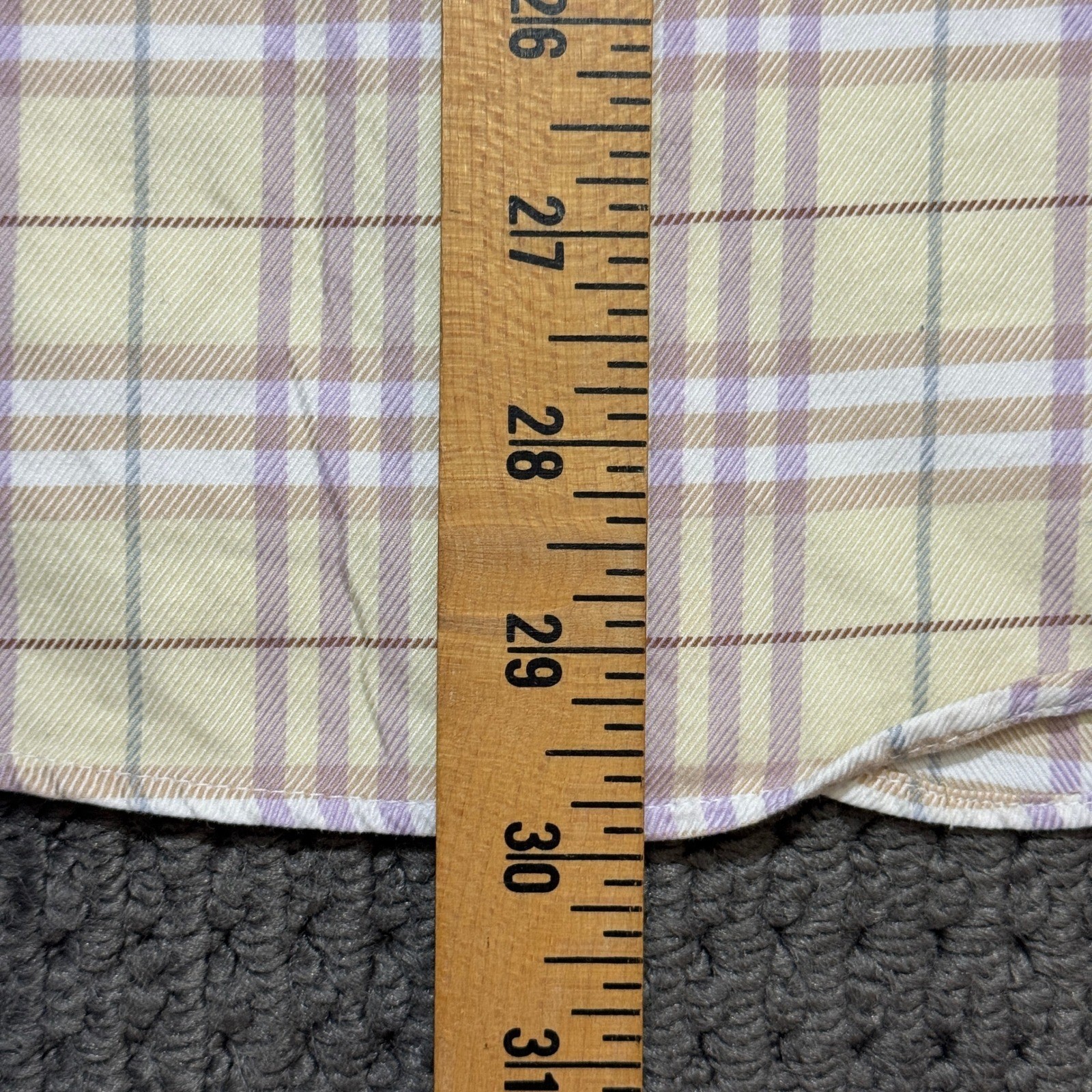 Burberry London Flannel Shirt Mens Medium Check Plaid Button Long Sleeve USA