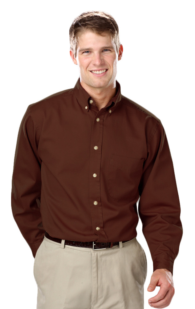 Blue Generation BG8213 Men’s Long Sleeve 100% cotton twill Shirt