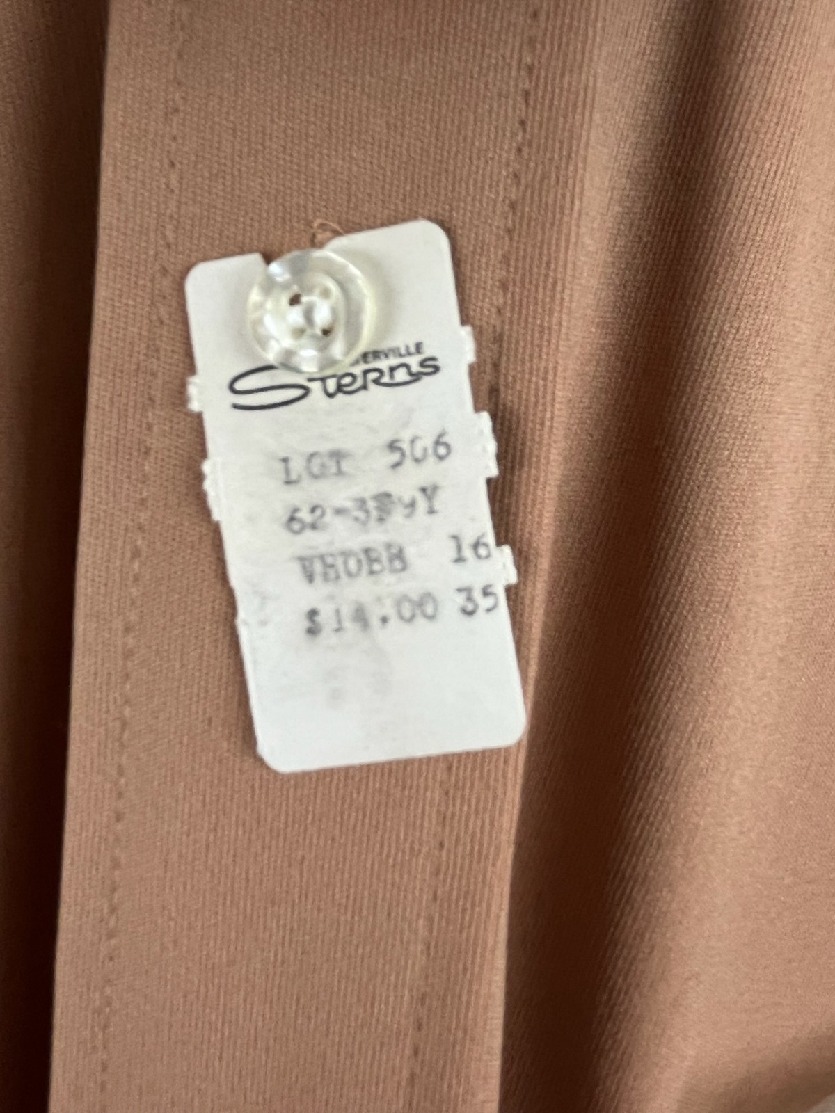 Vintage Van Heusen Splendor Knit Button Up Shirt Mens 16 Beige Long Sleeve NEW