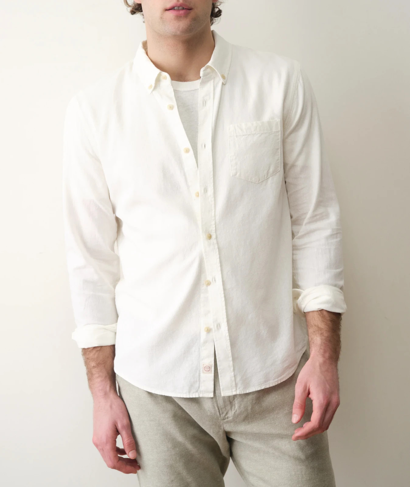 BRAND NEW Better-Than-Linen Long Sleeve Shirt White (ALL SIZES AVAILABLE)