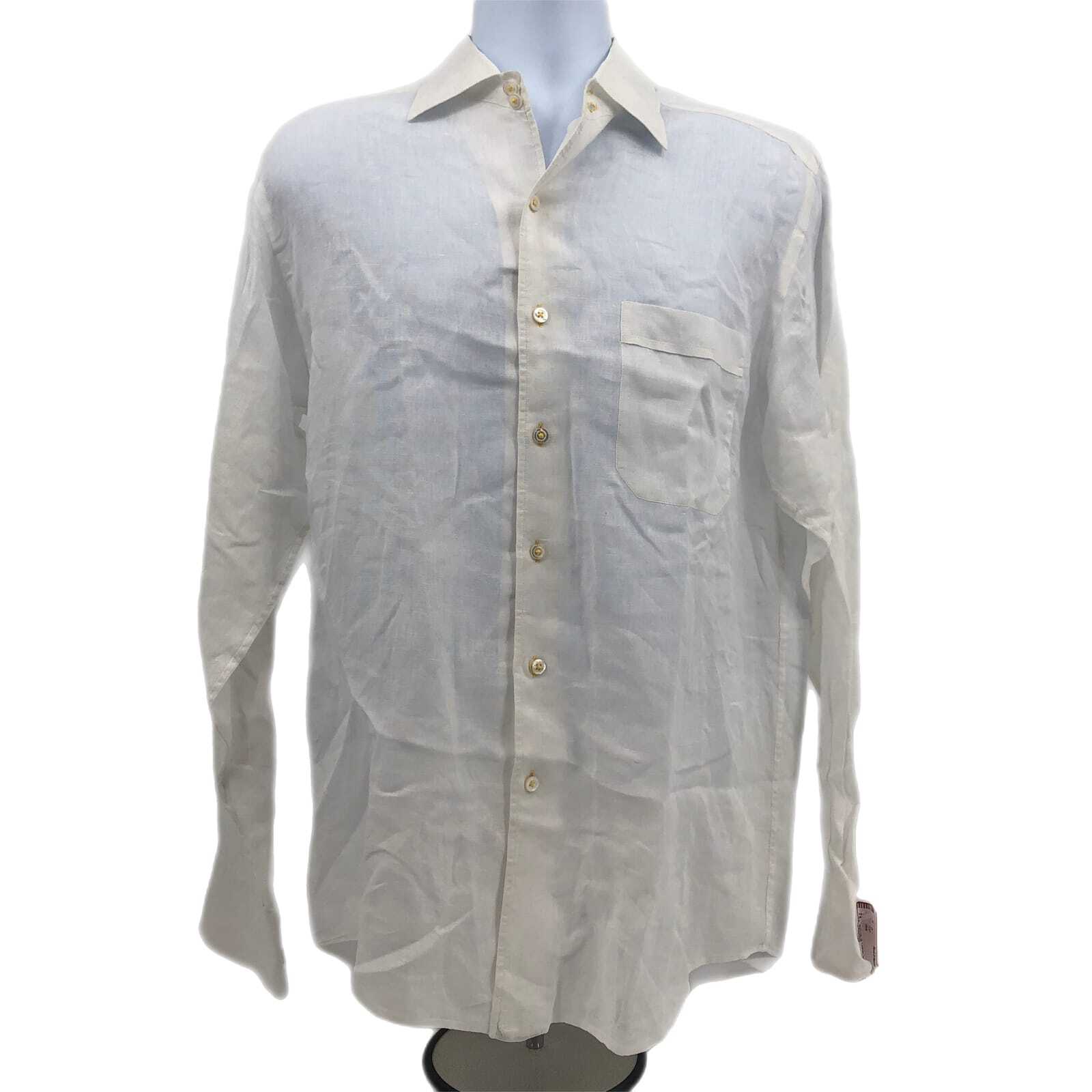 None Brand Cream Men’s Button-Up Shirt, Size M – SKU 5236-241 (10110)
