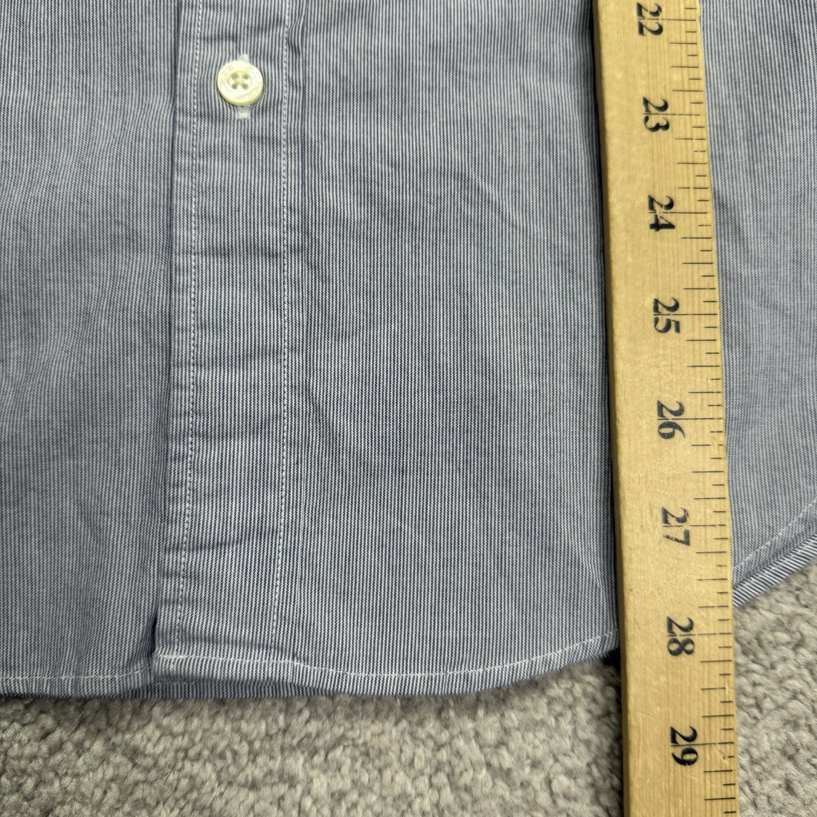 J.CREW Factory Shirt Men’s Small Slim Fit Blue White Striped Woven Cotton NWT