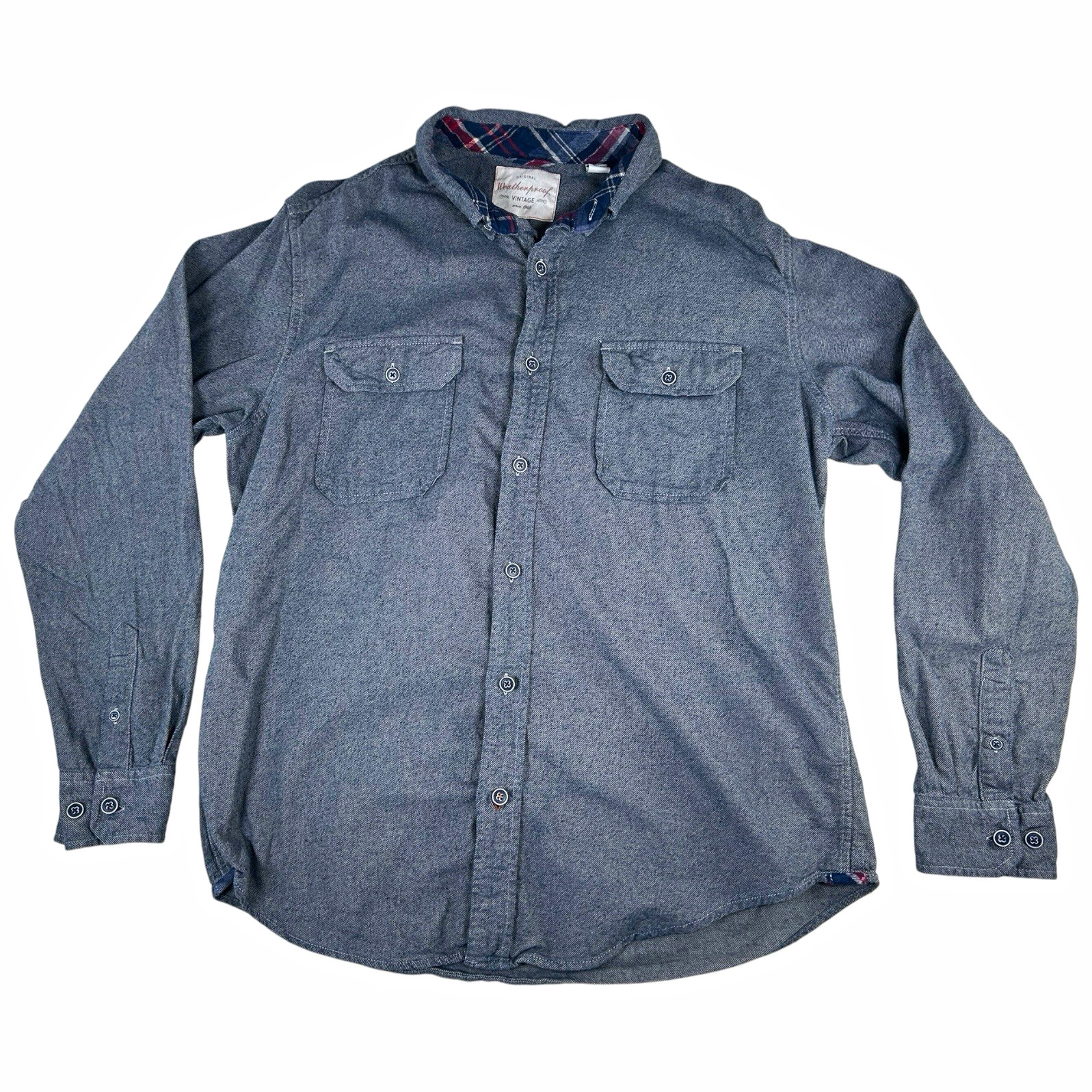 Weatherproof Vintage Woven Cotton Long Sleeve Shirt Men’s L Workwear Heritage