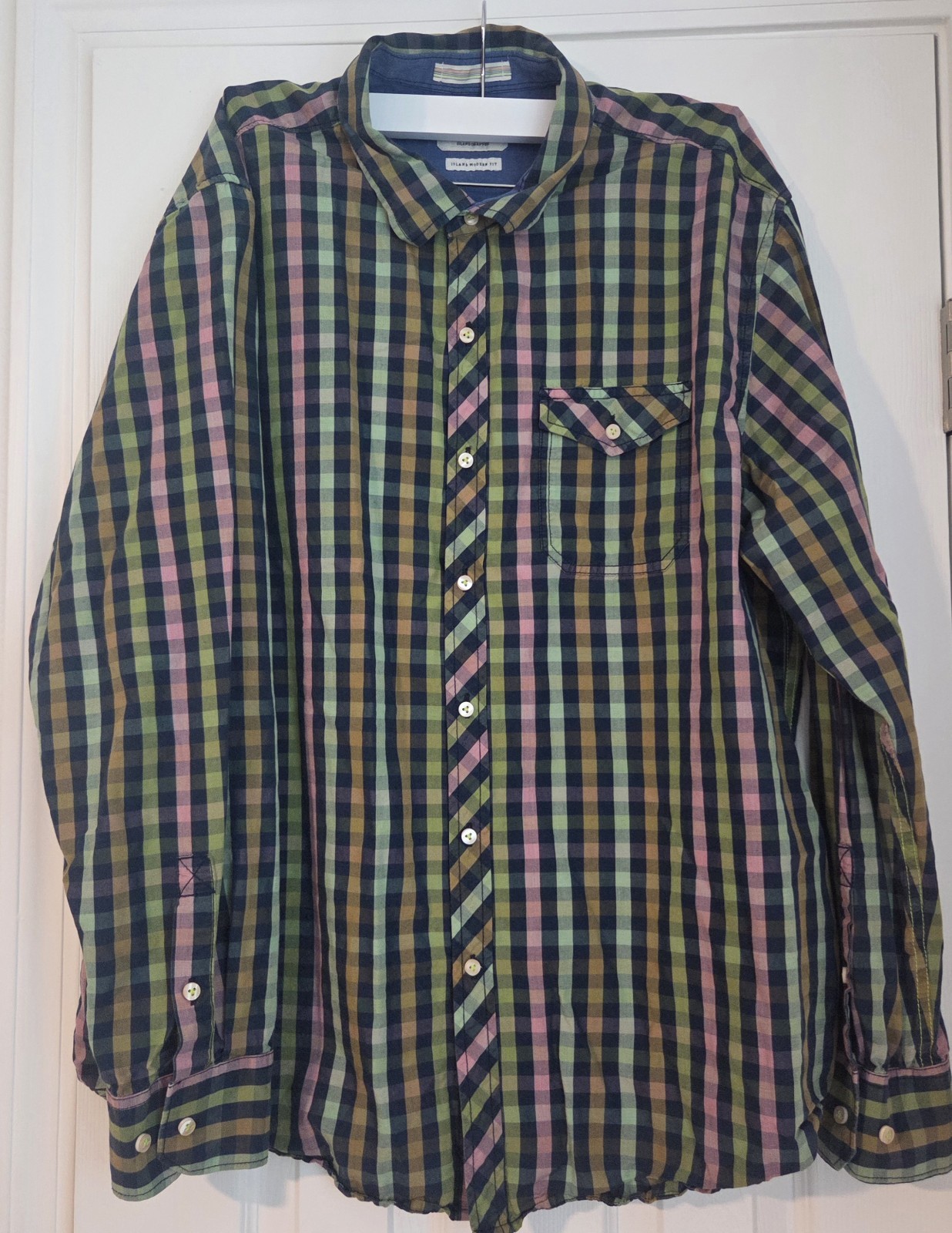 Tommy Bahama Men’s Shirt Island Modern Fit Multi-Color Button Down XL Business
