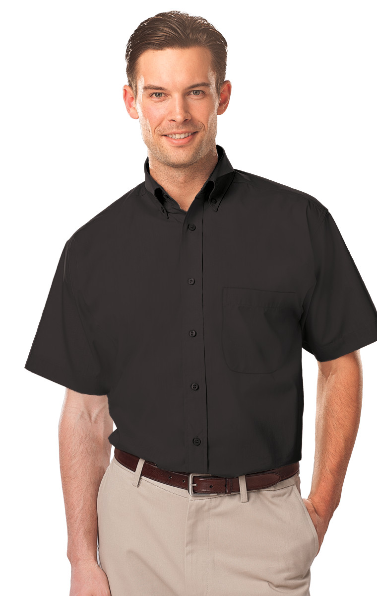 Blue Generation BG7210S Men’s Short Sleeve Value Poplin Shirt