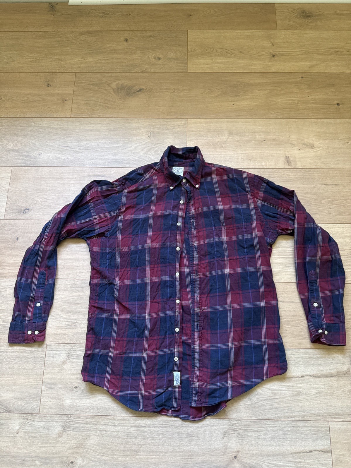 VTG Brooks Brother Men’s Flannel Button Down Shirt Size L