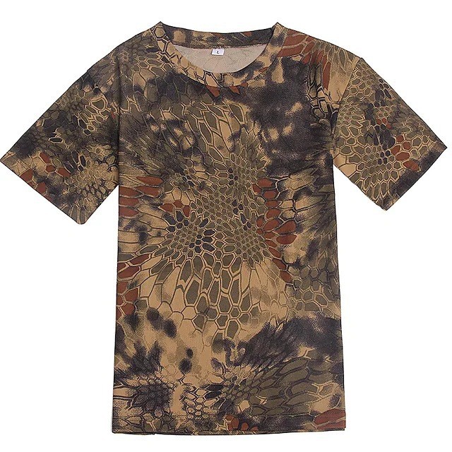 3D camouflage print crew neck casual short sleeve quick-dry T-shirt