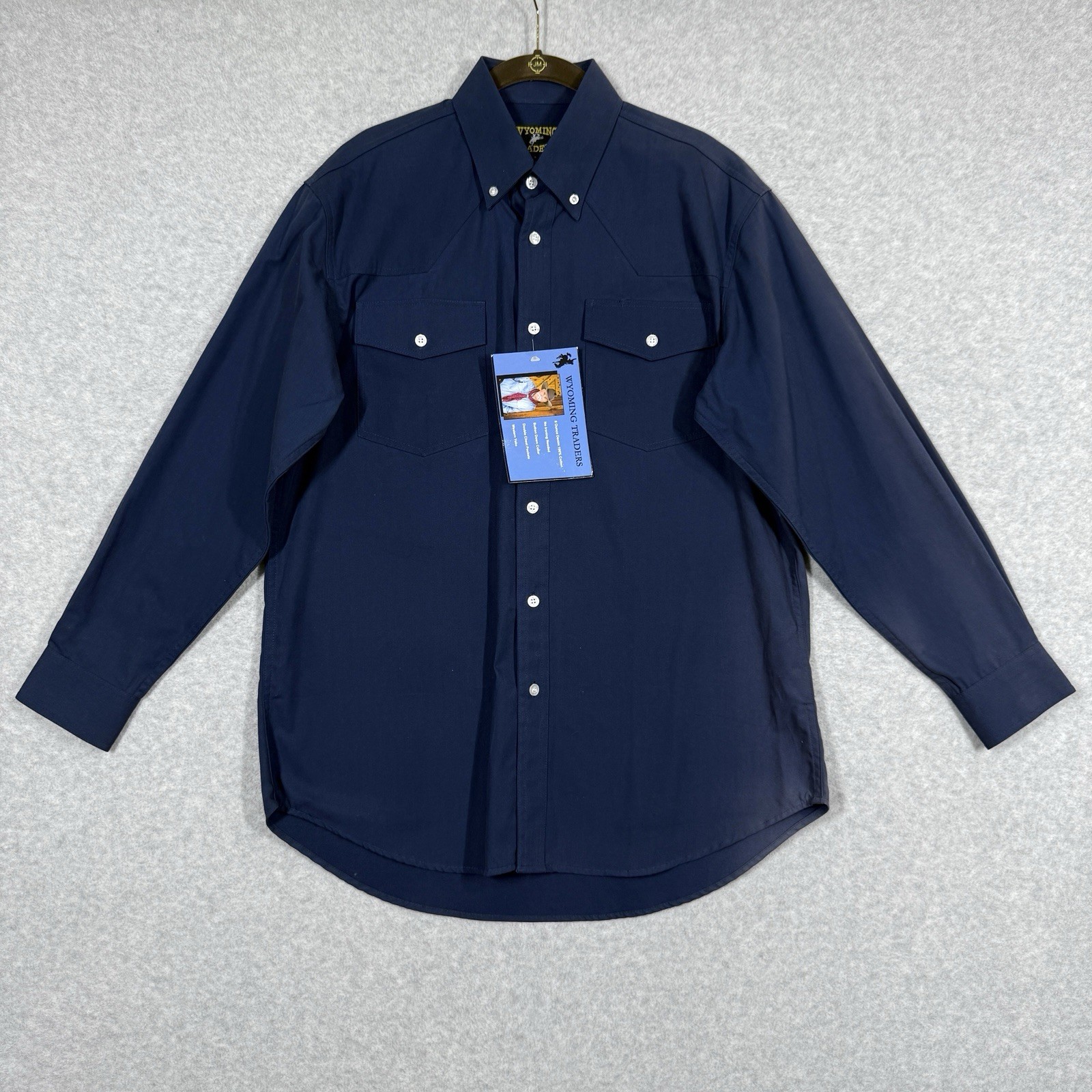 Wyoming Traders Shirt Mens Small Twill Long Sleeve Button Down Western Yoke NWT