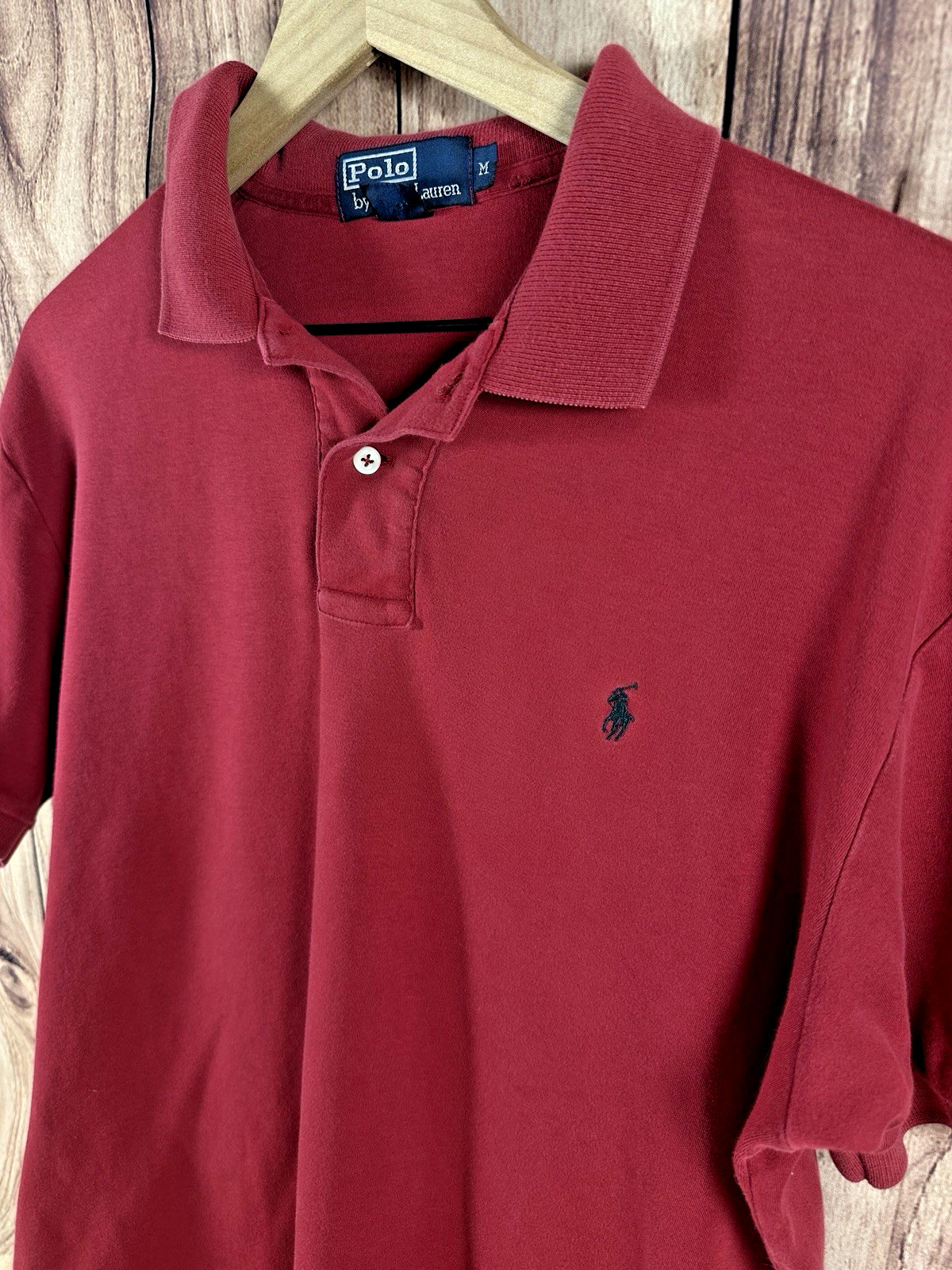 Polo Ralph Lauren Polo Shirt Men Short Sleeve Dark Red MEDIUM
