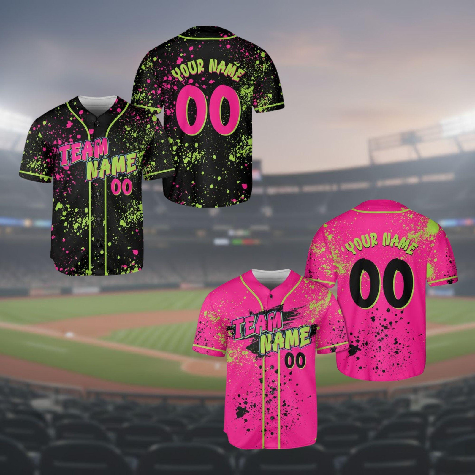 Party Animals Baseball Jersey Monkey Team Custom Name And Number Baseball Jersey