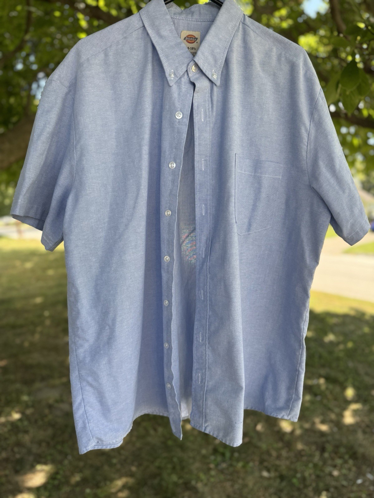 Dickies Men’s Light Blue Size 18 18 1/2 Button Up Shirt