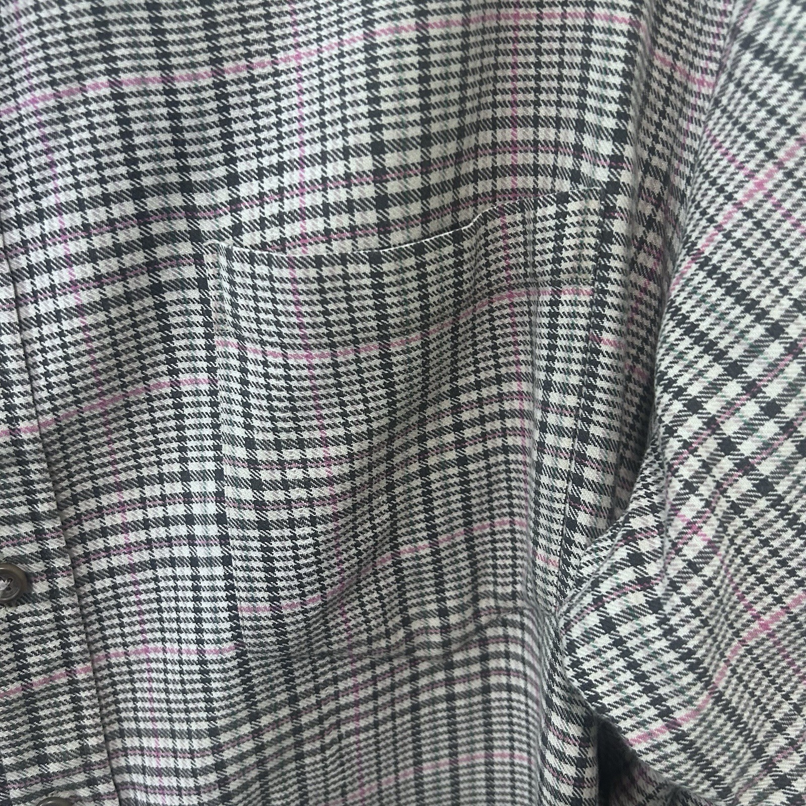 Vintage Polo Ralph Lauren Glen Plaid Black/white/pink Men L Preppy Americana