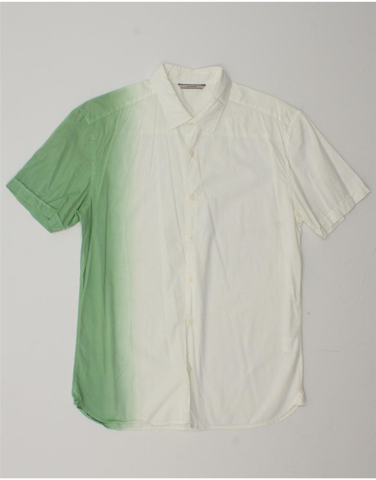 JACK & JONES Mens Short Sleeve Shirt XL White Colourblock DL62