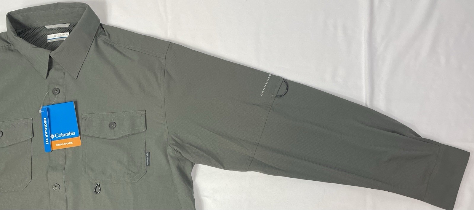 Columbia Omni-Shade Men’s MEDIUM Gray Vented Long Sleeve Shirt NWT