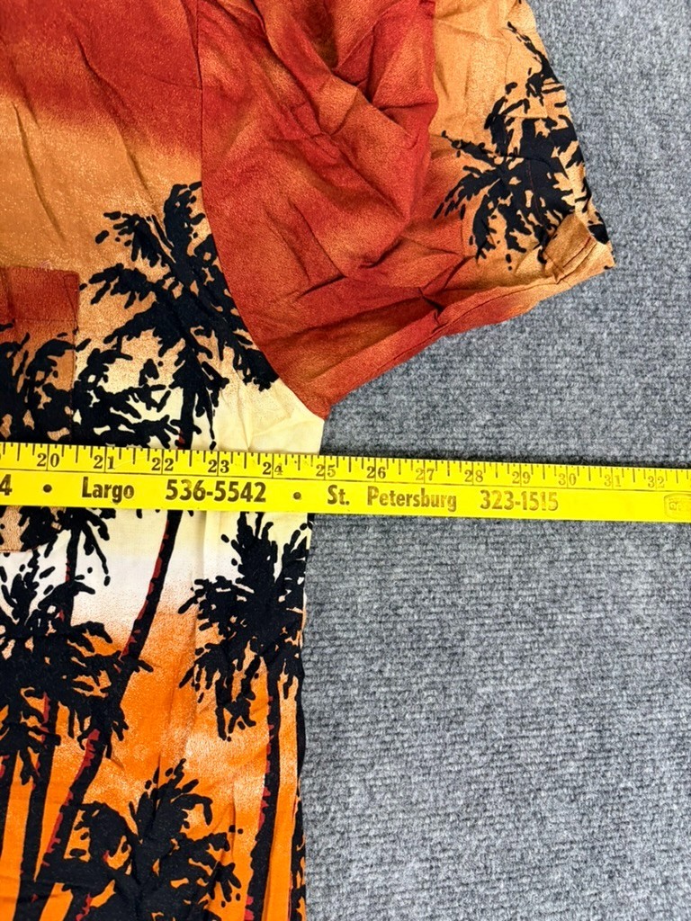 Pineapple Connection Button Up Shirt Mens Hawaiian Rayon Aloha Beach 90s Size XL