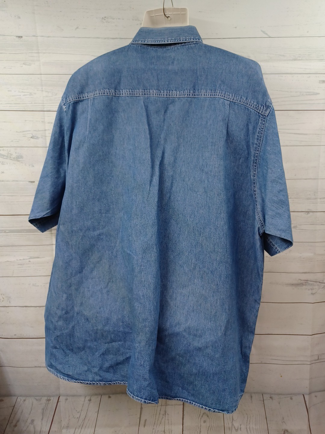 Chevron Mid Continent Business Unit Denim Shirt Button Short Sleeve 2XL