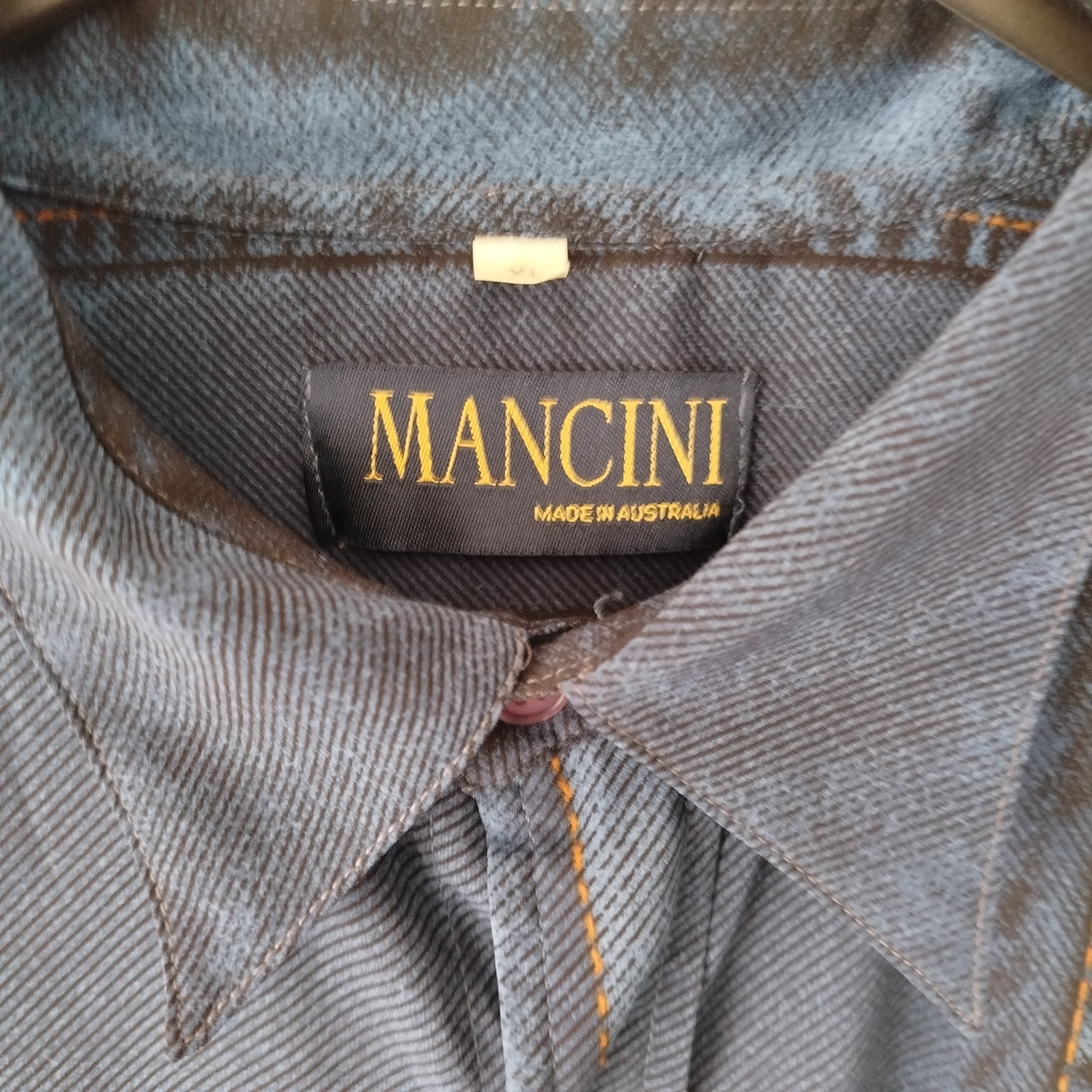 Mancini Blue & Black Vertical Stripe Long Sleeve Button-Up Shirt