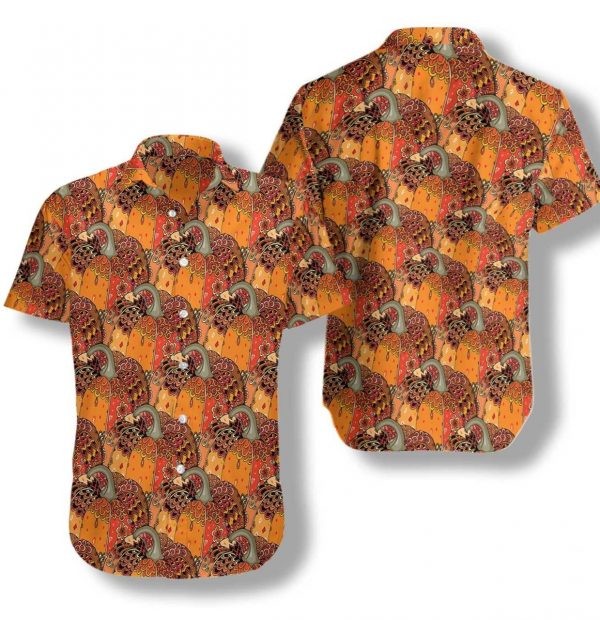 Thanksgiving Festive Pumkin Hawaiian Shir