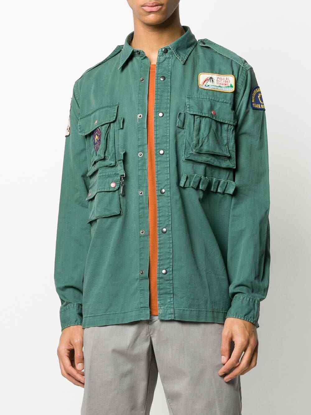 Polo Ralph Lauren VTG Retro Sportsman Fishing Rod Reel Hunting Shooting Shirt S