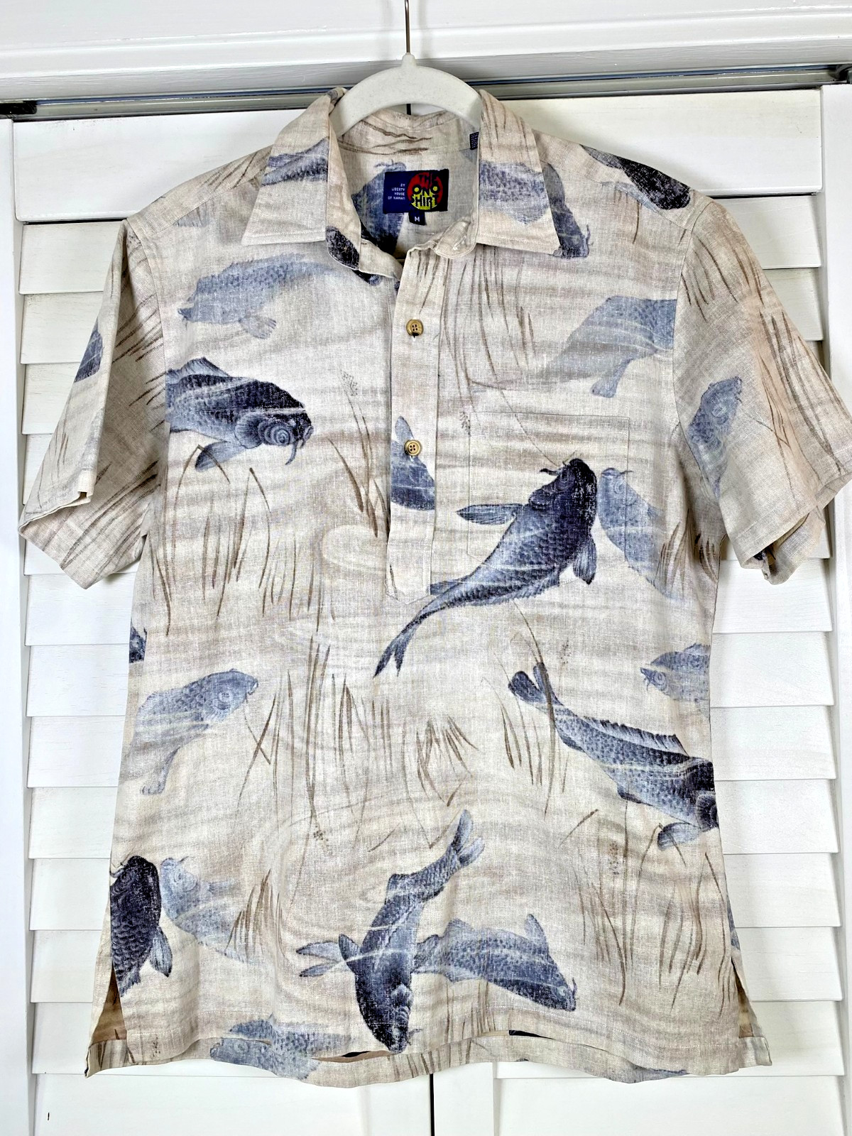 Vintage 90s The Ono Shirt by Liberty House of Hawaii 1/4 Button Up Shirt sz Med