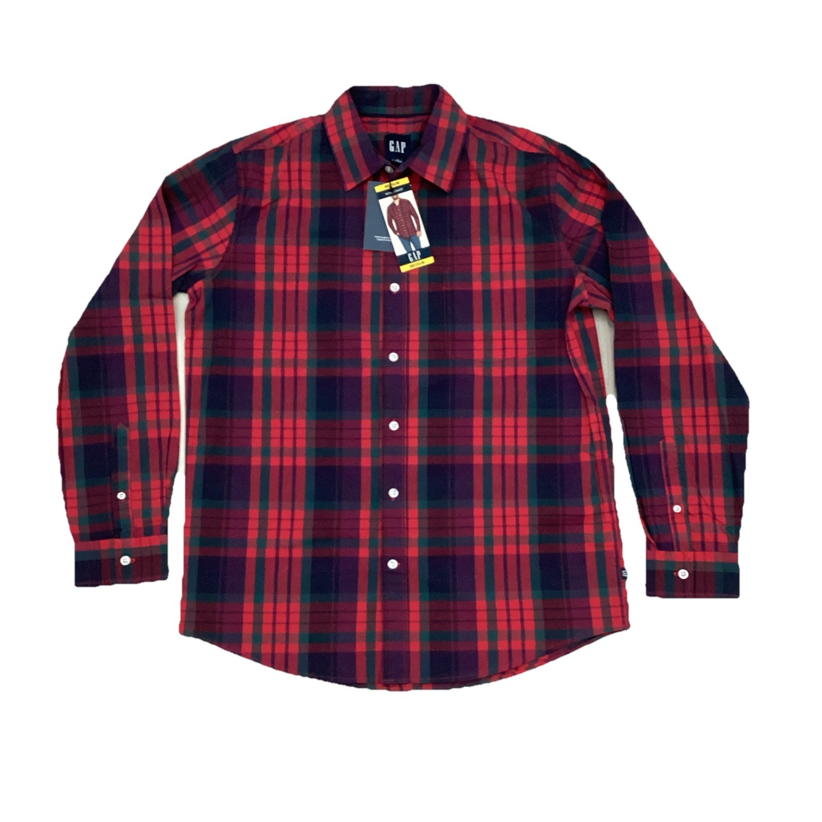 GAP Men’s Long Sleeve Button Up Single Chest Pocket Shirt Medium NWT