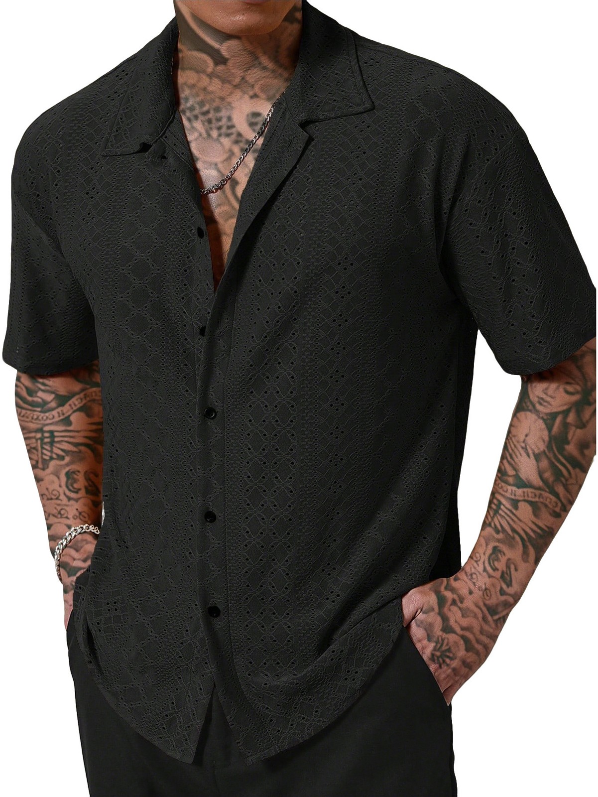 Summer Breathable Solid Button Lapel Shirt