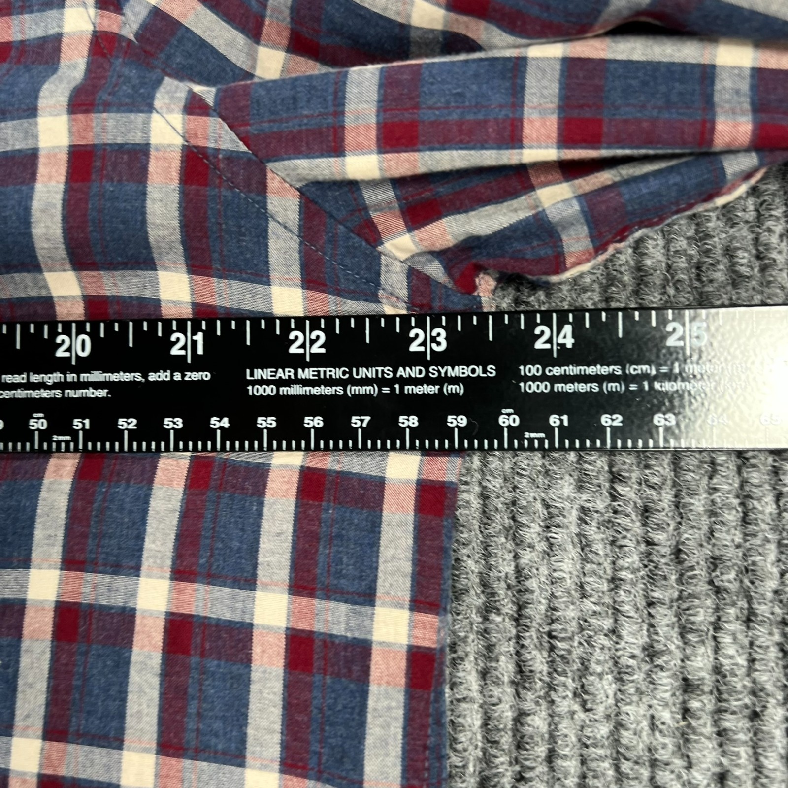 Armani Exchange A|X Shirt Mens XL Red Blue Plaid Long Sleeve Button Up