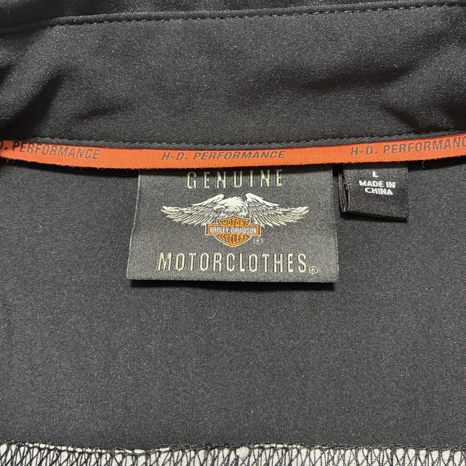 Harley Davidson Genuine MotorClothes Button Down Shirt Large HD Performance NWOT