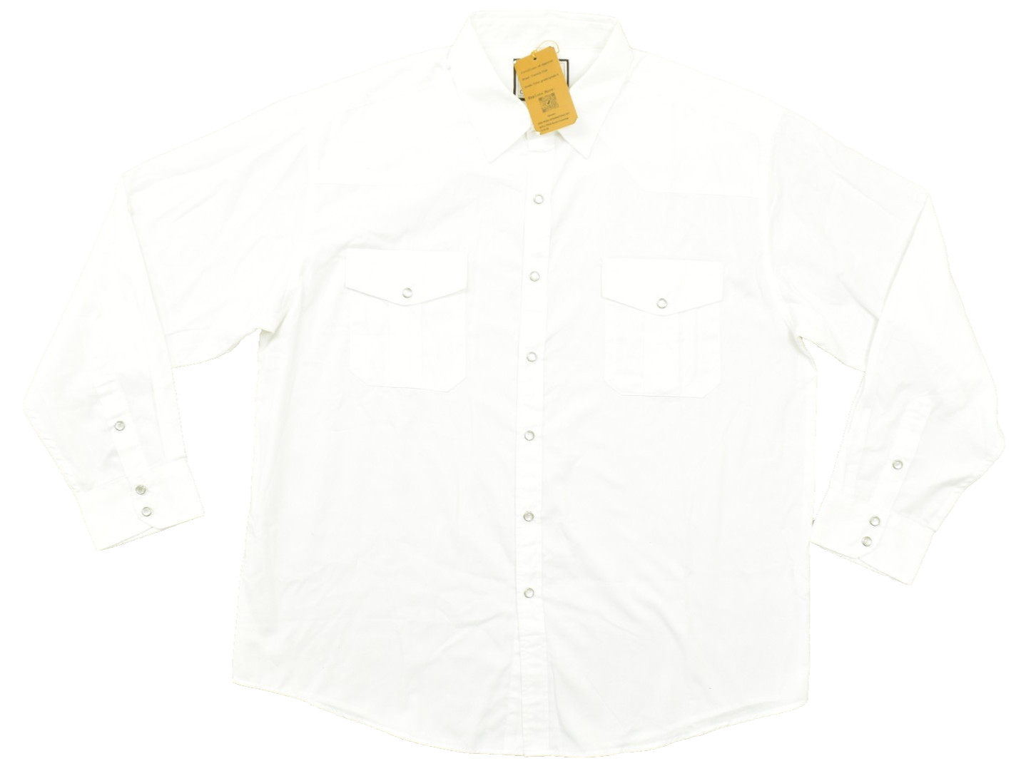 Coevals Club Men’s Size XL White Pearl Snap Western Shirt Long Sleeve Cotton NEW