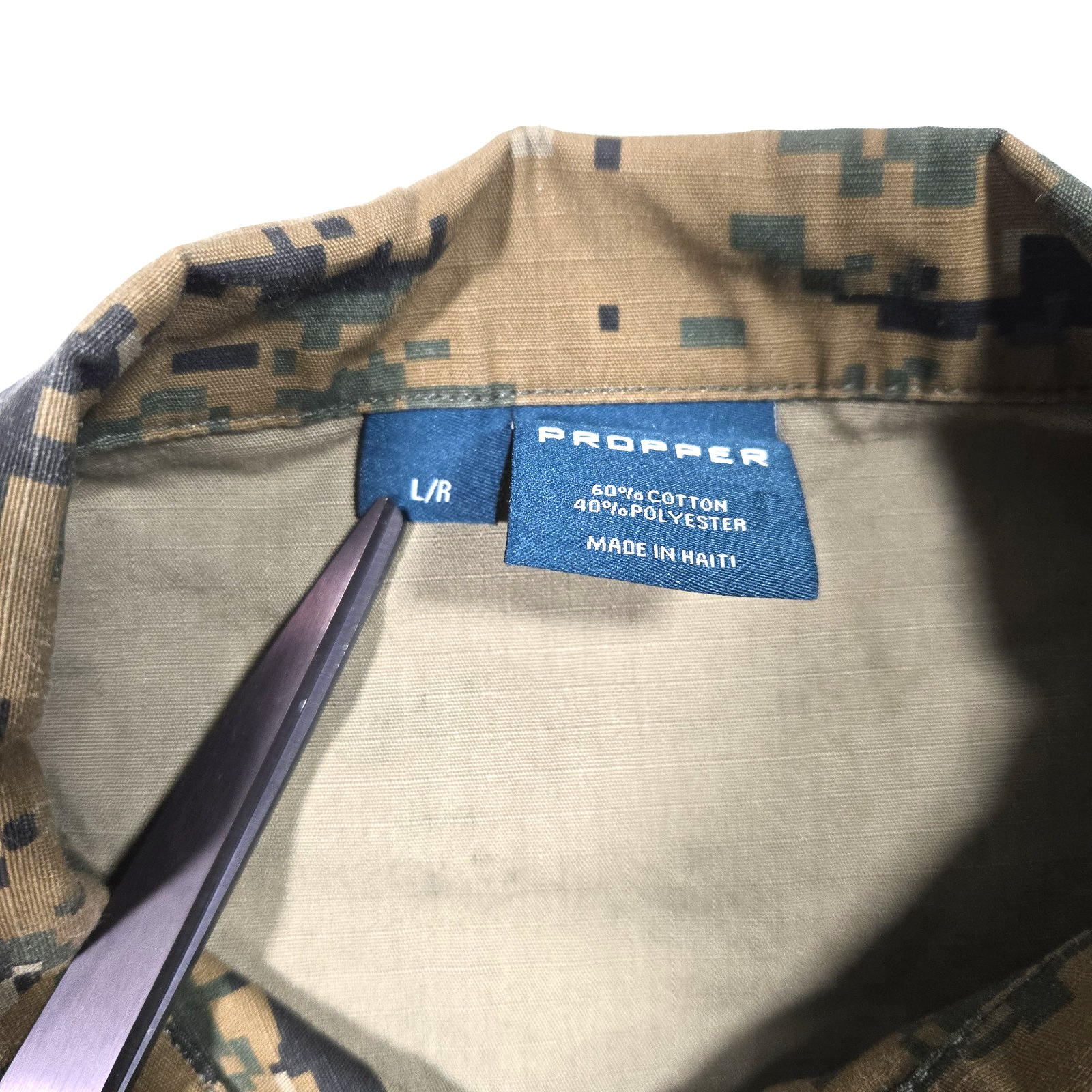 Propper Woodland USMC MARPAT Camouflage BDU Military Shirt Large Regular
