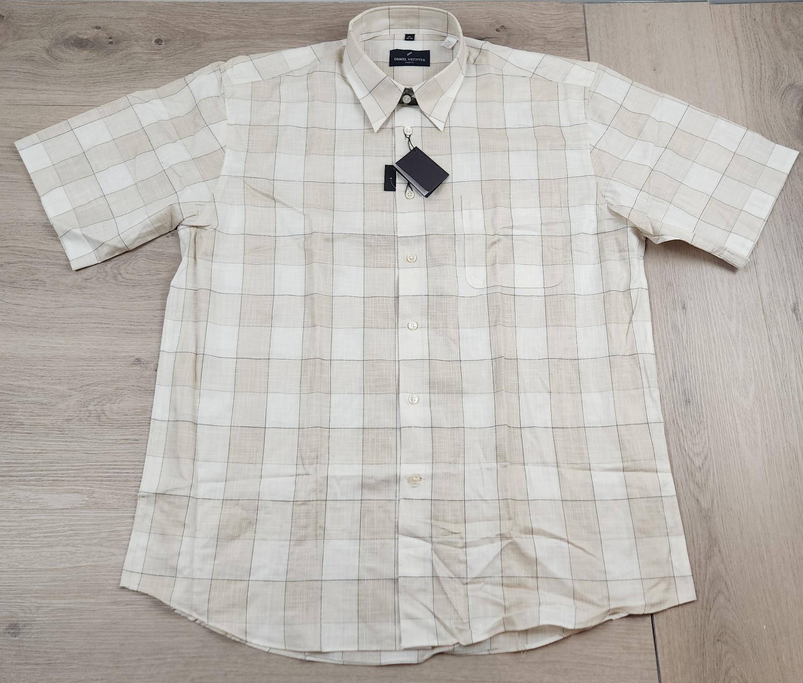 Daniel Hechter Shirt Mens XL Multicolor Short Sleeve Button Down Plaid Getzner