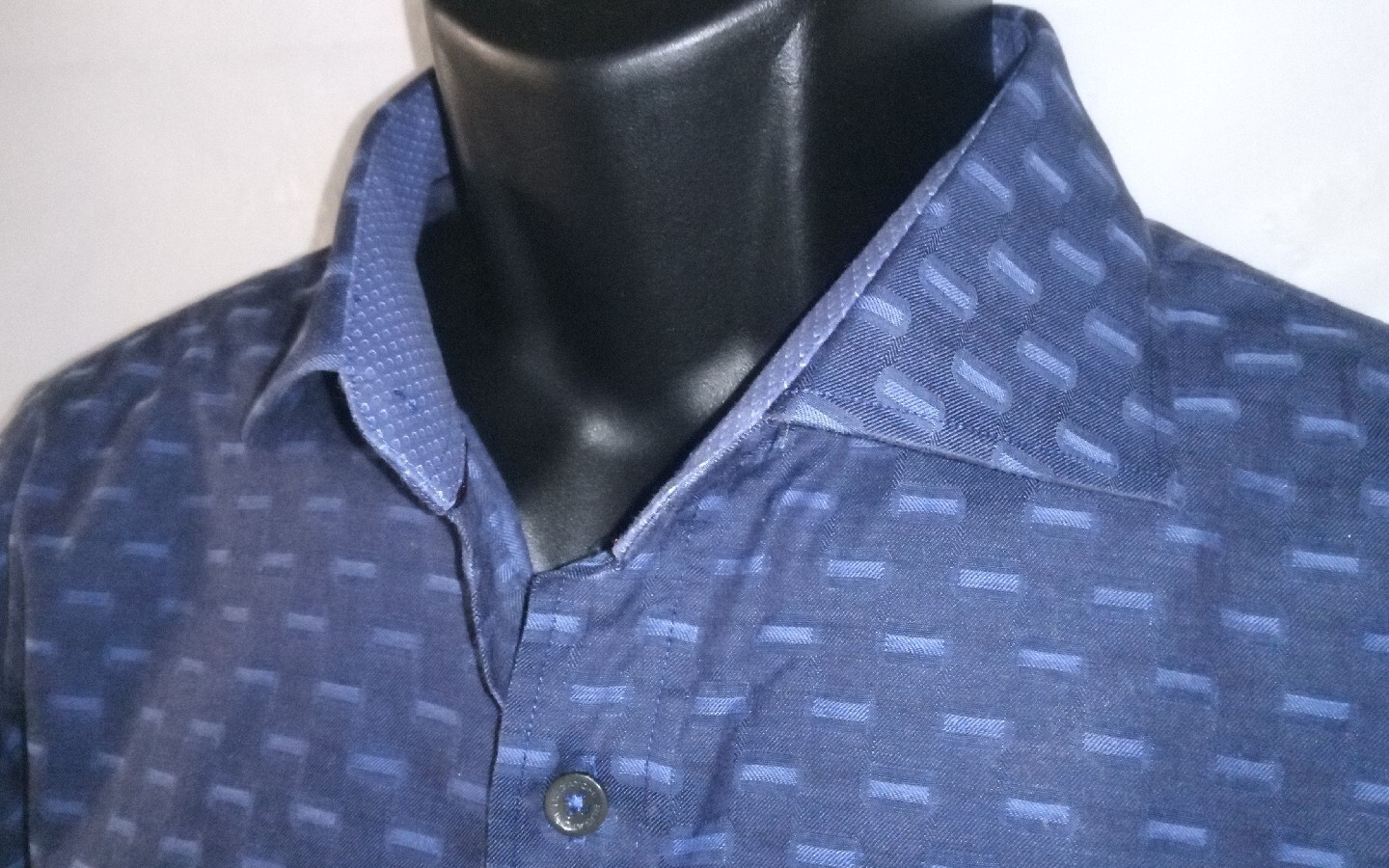Bugatchi shirt XL Pattern cotton shirt w convertible cuffs Flip Cuffs