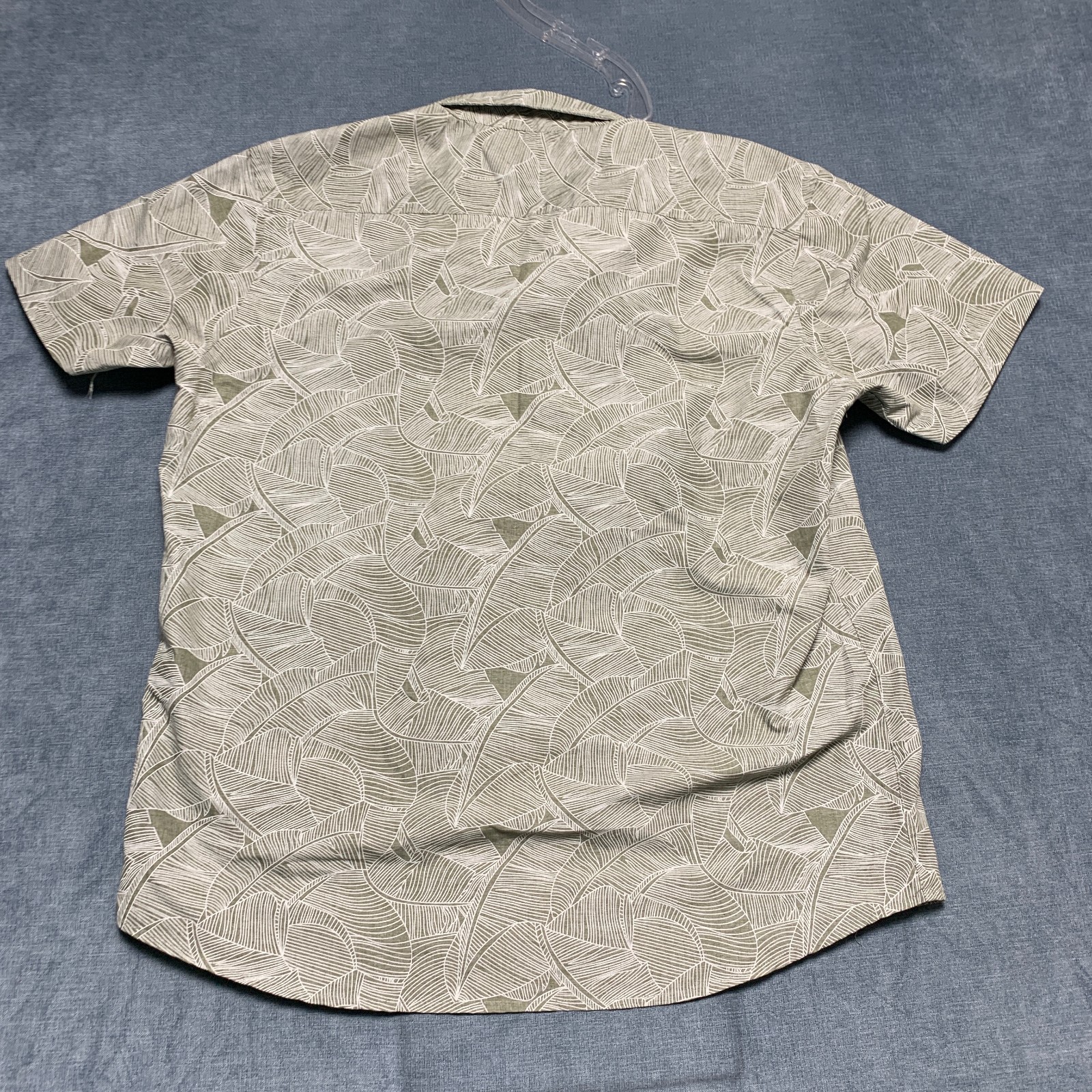 Molokai Surf Co. Hawaiian Shirt Mens XL Green Leaf Print Beach Vacation Travel