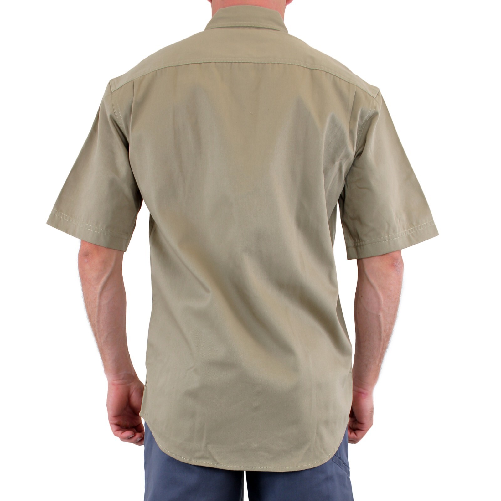 Dickies Men’s Work Shirt, Short Sleeve Button-Down Collar, Two Front Pockets