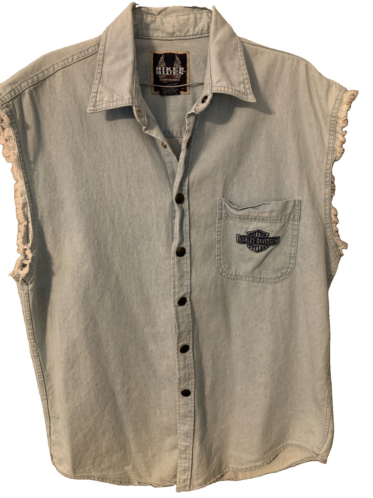 Biker Blues Harley Davidson Vintage Light Wash sleeveless shirt