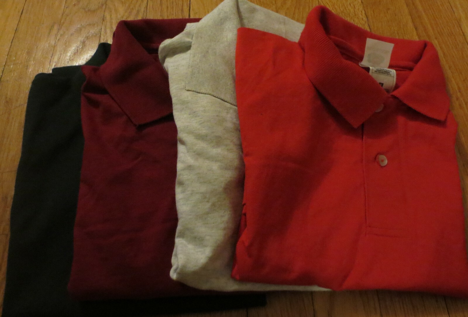 Men Golf Shirt Fruit of the loom Small 8 PC 4 Color 50/50 Cotton/Poly F Green