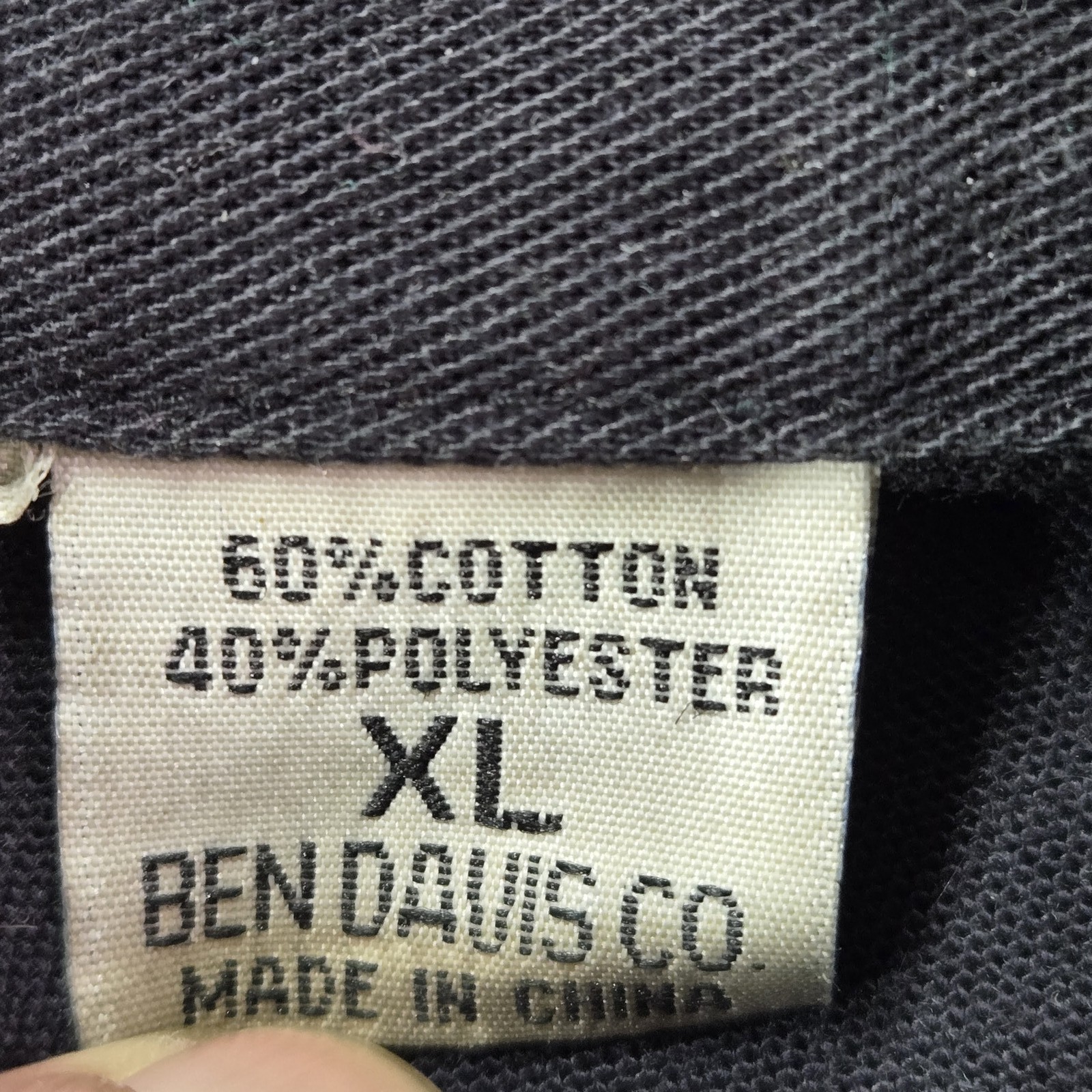 VINTAGE Ben Davis Men Button Up Shirt XL Rubenstein Supply Company Embroider 90s