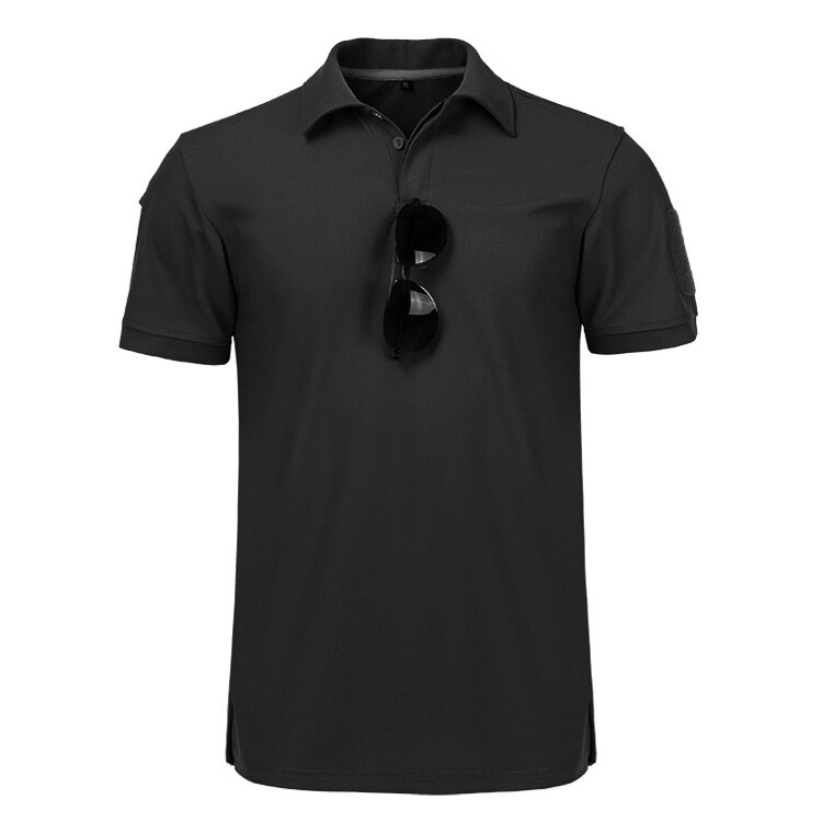 Men’s Short Sleeve Tactical Polo T-Shirt Quick Dry Combat Team Work Casual Shirt
