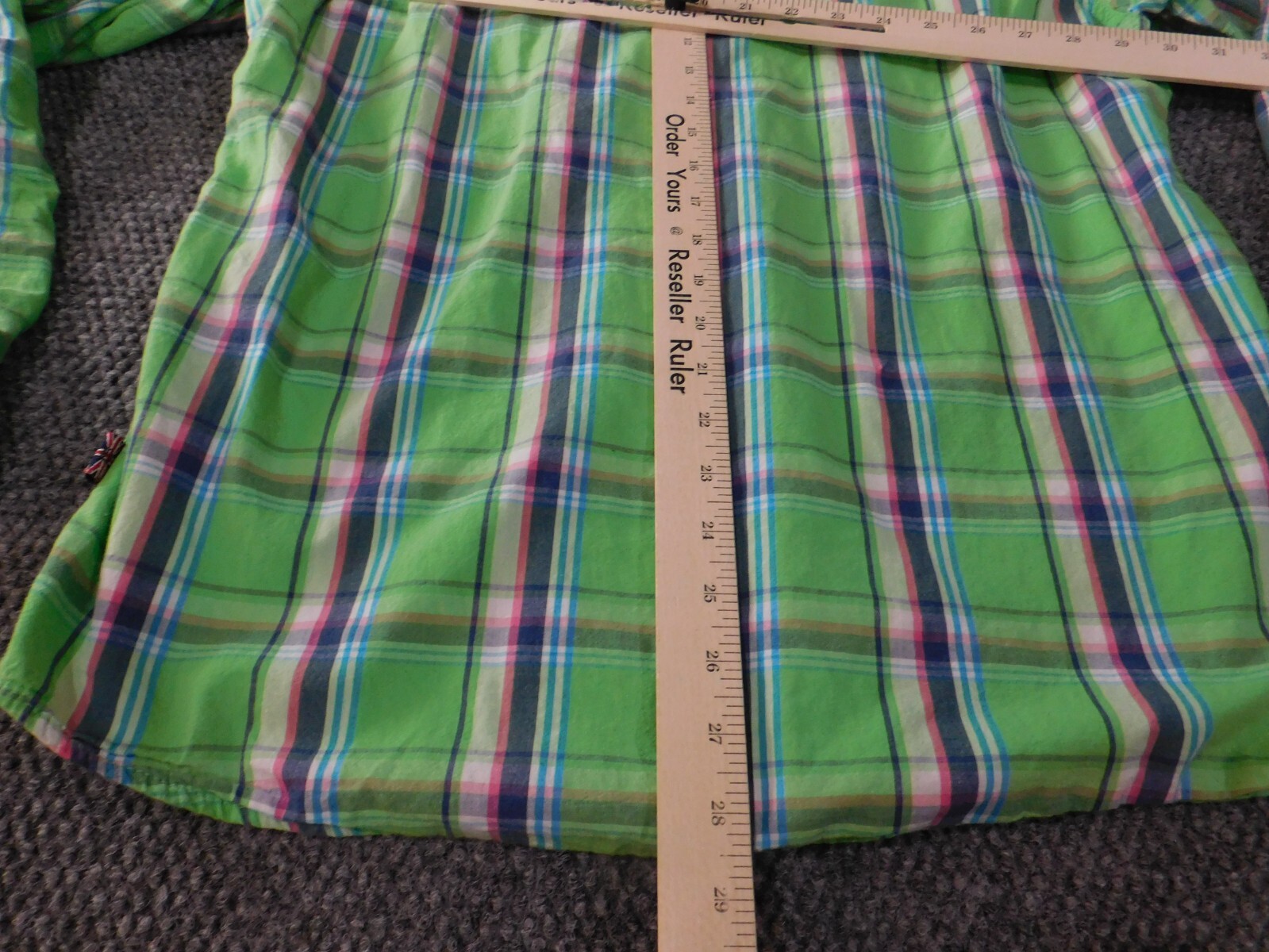 Lions Crest English Laundry Mens Shirt Large green plaid button down classic