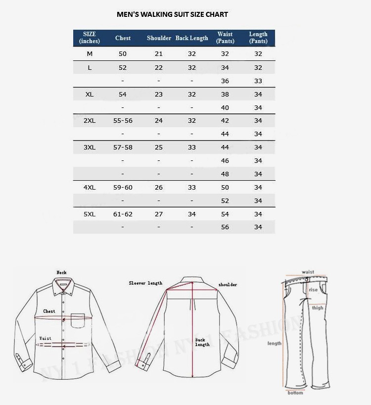 Men’s Casual Walking Suit Long Sleeve Shirt &Pants Set Style 2762.