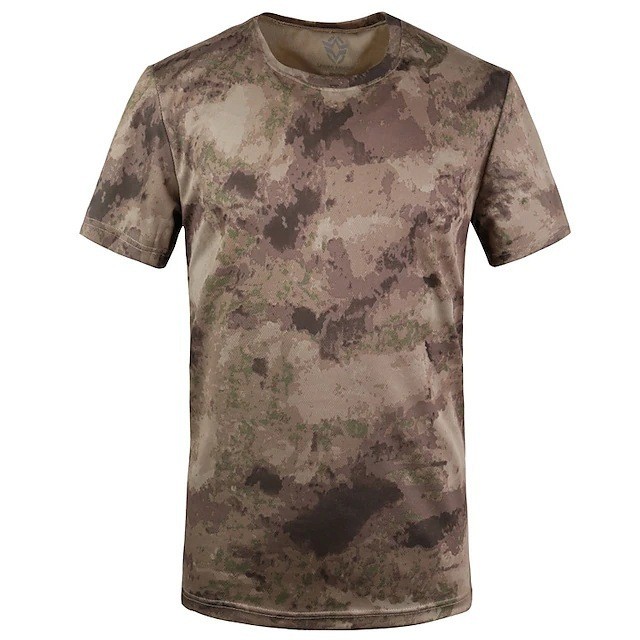 3D camouflage print crew neck casual short sleeve quick-dry T-shirt