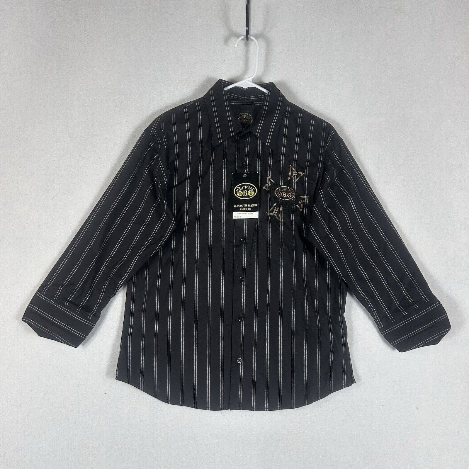 Dos De Oro NEW Western Cowboy Shirt Mens M 38 Mexican Embroidered Rodeo NWT