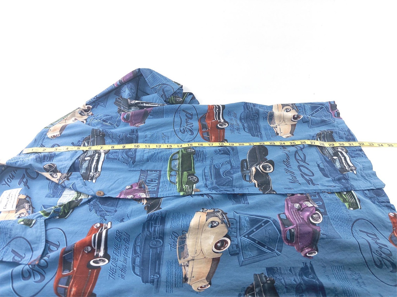 David Carey Originals Ford Classic Cars Hawaiian Style Shirt Men’s Size 2XL Nice
