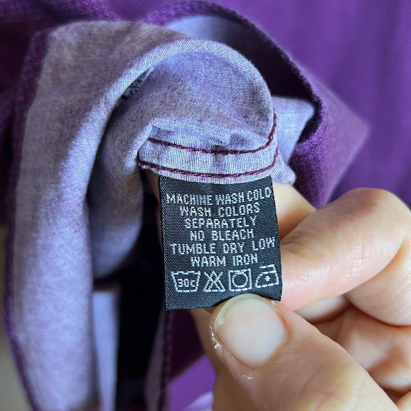 English Laundry Shirt L Men’s Purple Pattern Button Down Indie Sleaze Large