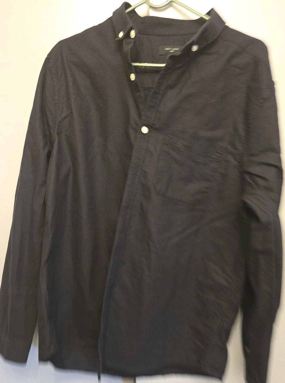 Mens Black Shirt Size Large (40 Inch Chest) Great Condition By New Look