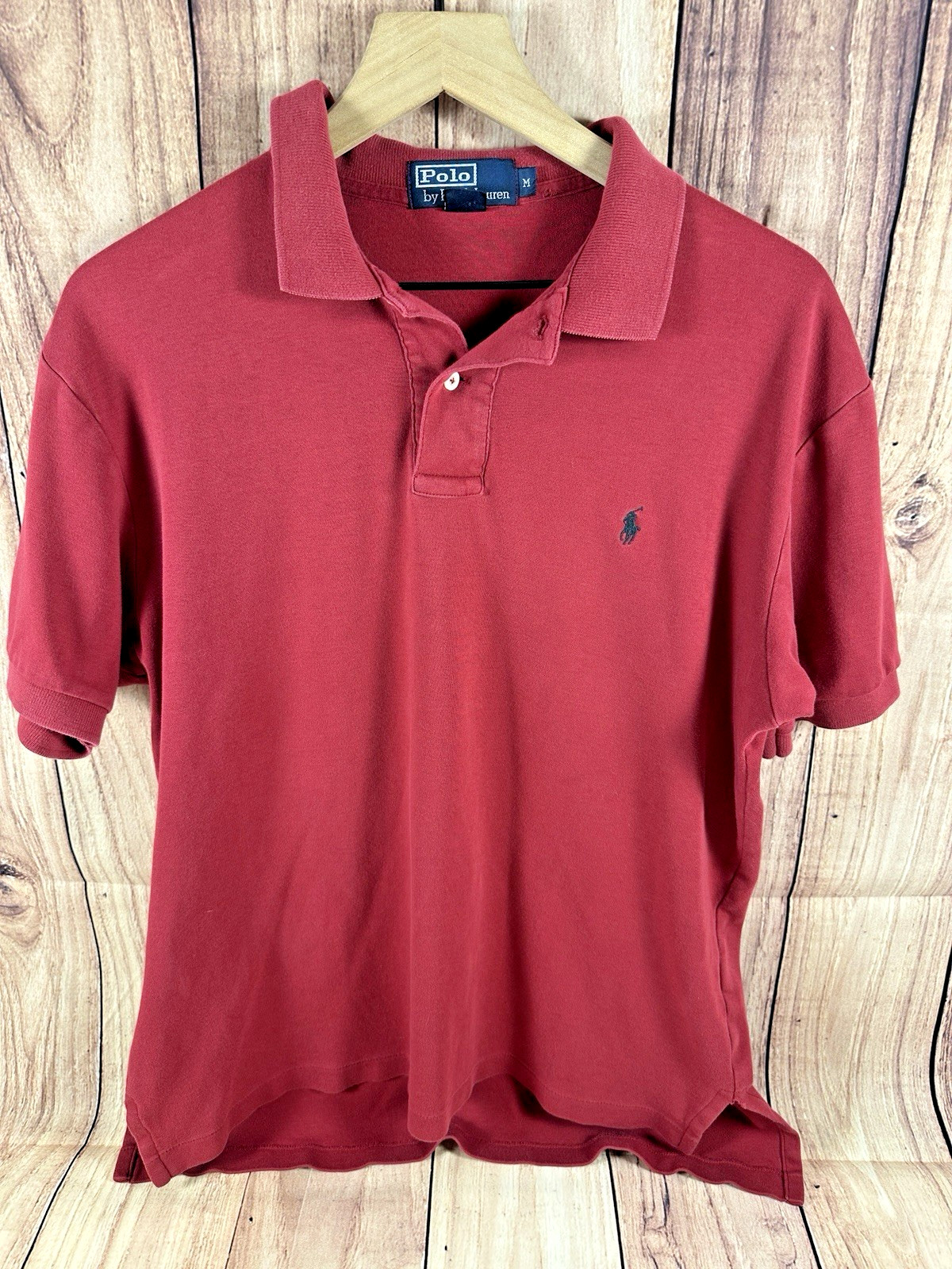 Polo Ralph Lauren Polo Shirt Men Short Sleeve Dark Red MEDIUM